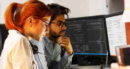 coworkers working together at a computer