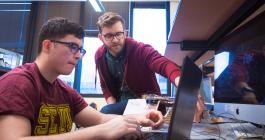 two students at a computer