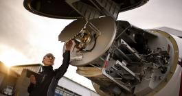 engineer fixing a plane