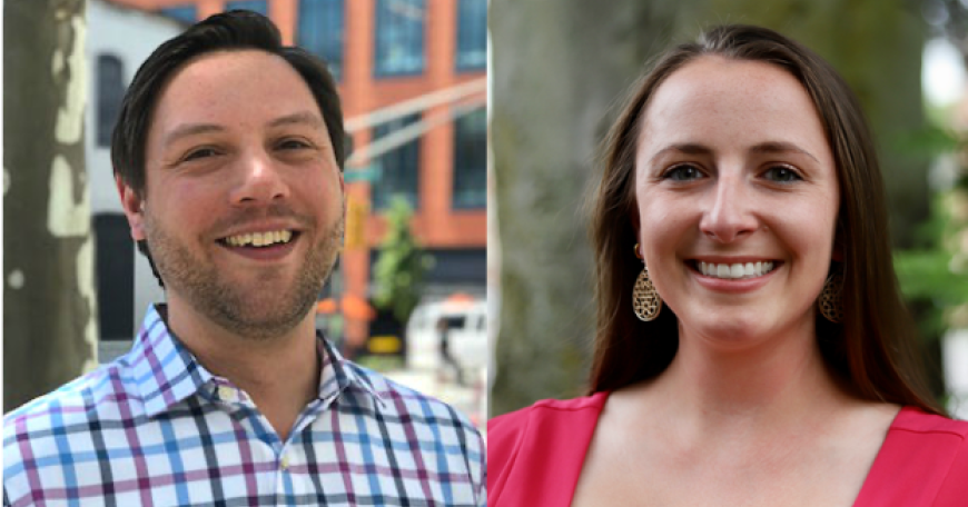 Headshot of Aaron Kessler and Lauren Totino