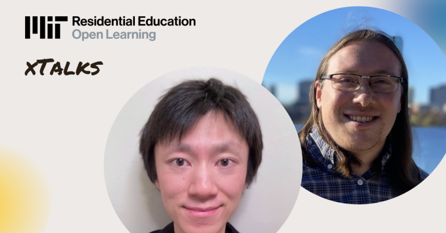 Logo of Residential Education; Headshots of Ziqi Fang and Tyler Smith